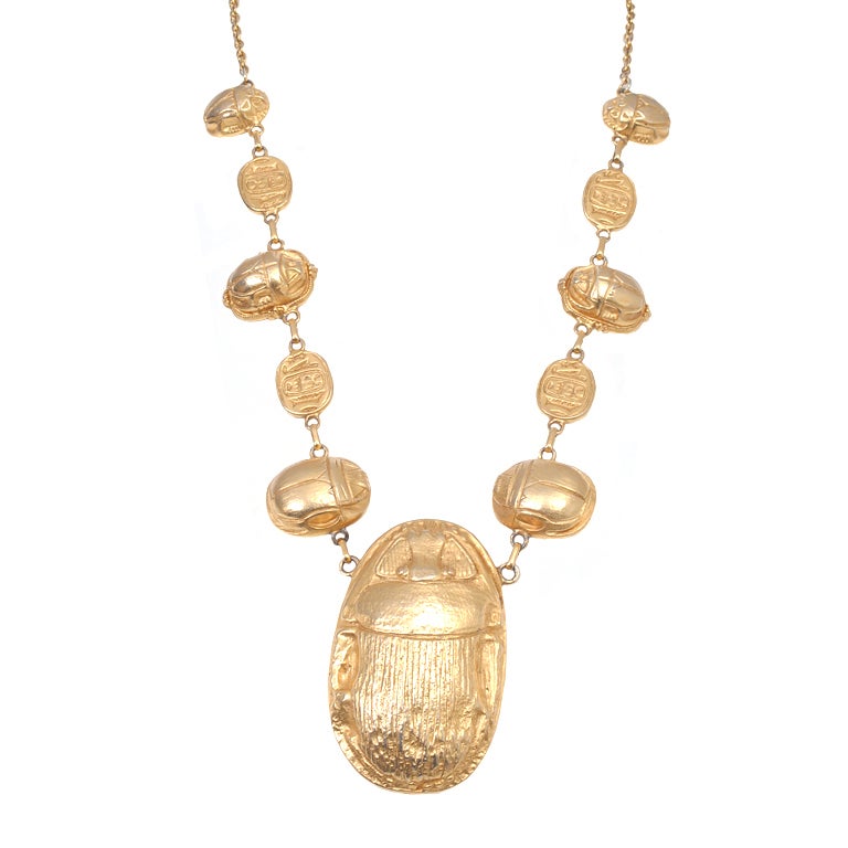 KENNETH JAY LANE SCARAB NECKLACE