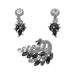 Hobé Black/Rhinestone Demi Parure 9