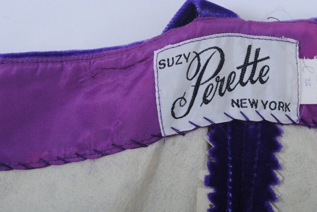 SUZY PERETTE PURPLE VELVET DRESS 4