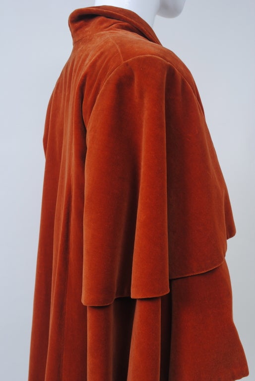 1940s Burnt Orange Velvet Jacket 2