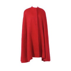 Vintage Scaasi Red Mohair Cape