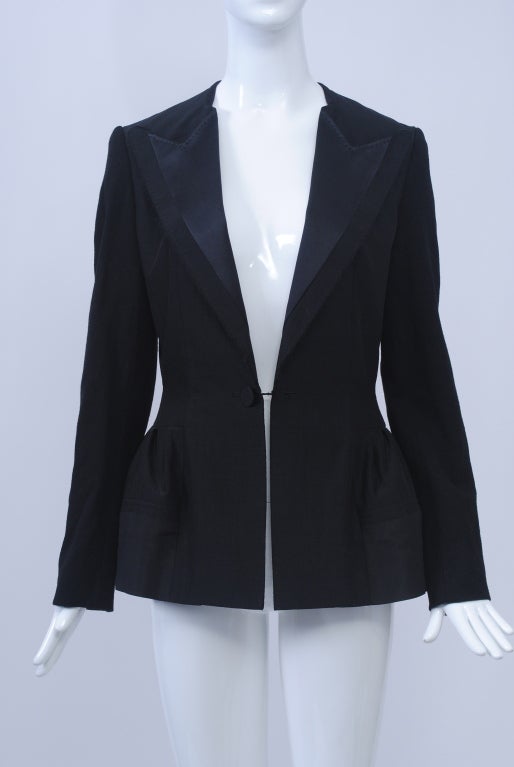 LANVIN BLACK TUXEDO JACKET 2006