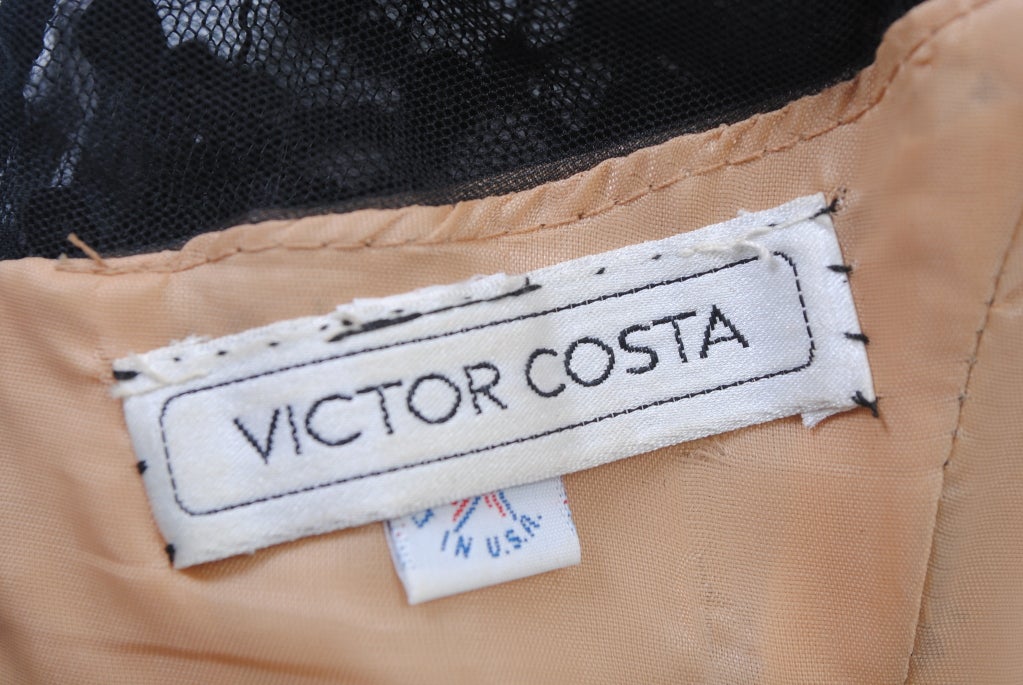 Victor Costa Asymmetrical Ruffle/Lace Dress 6