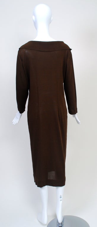 VESTIDO DE PUNTO MARRÓN BRIONI en venta 1