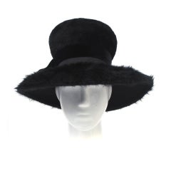 Vintage BLACK HIGH CROWN HAT