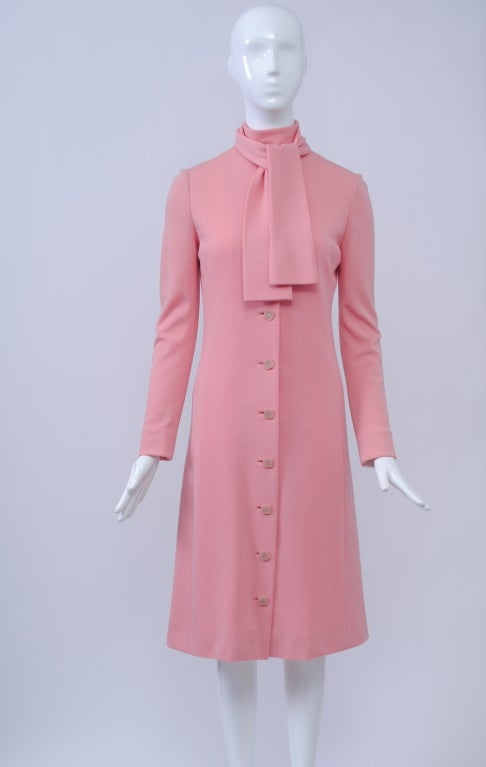 NORELL PINK KNIT SHIRTDRESS