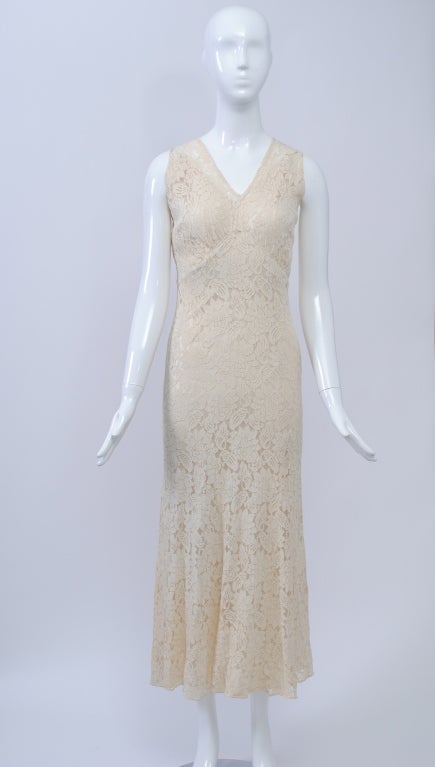 Ivory Lace 1930s Wedding Ensemble For Sale at 1stDibs | 1930s wedding ...