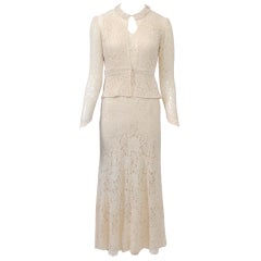 IVORY LACE 1930s WEDDING ENSEMBLE 8