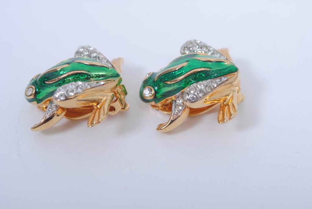 KENNETH LANE FROG EARRINGS 1