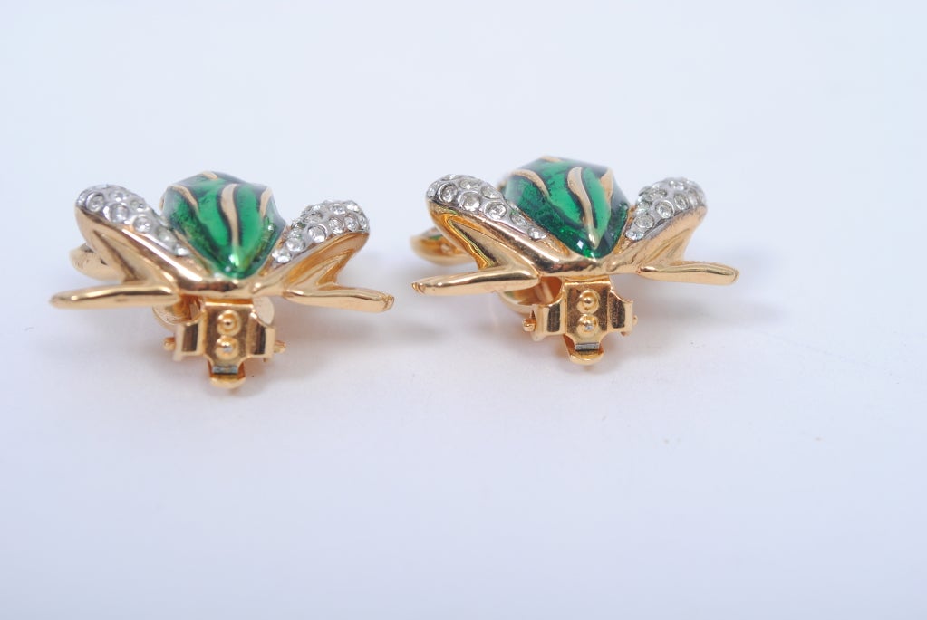KENNETH LANE FROG EARRINGS 2