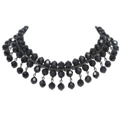 Vintage Black Jet Choker