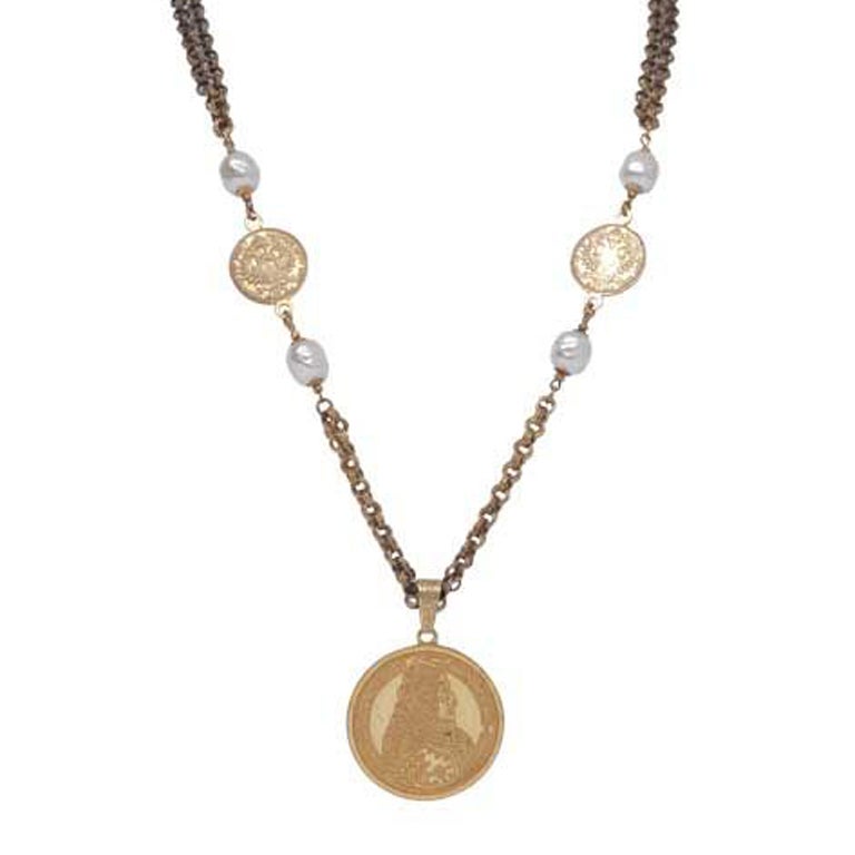 Miriam Haskell Coin Necklace