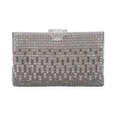 TWO-TONE RHINESTONE EVENING BAG