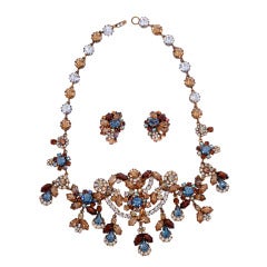 AUSTRIAN CRYSTAL SEMI PARURE, 1950s