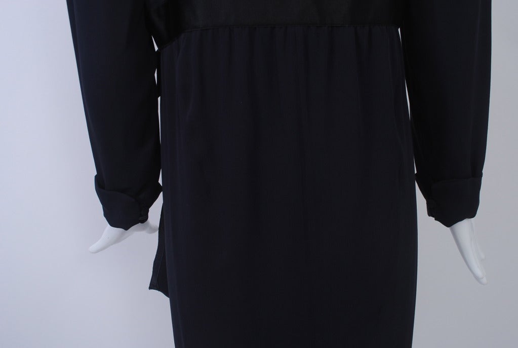 Chanel Navy Silk Wrap Dress 1