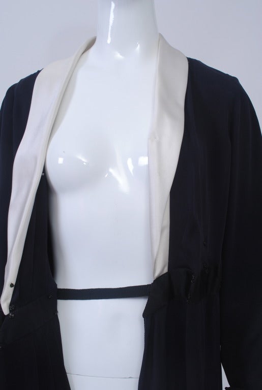 Chanel Navy Silk Wrap Dress 3
