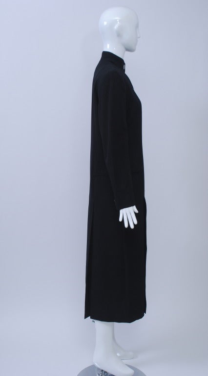 Women's Premonville et Dewavrin Black Coat with Panel Skirt For Sale