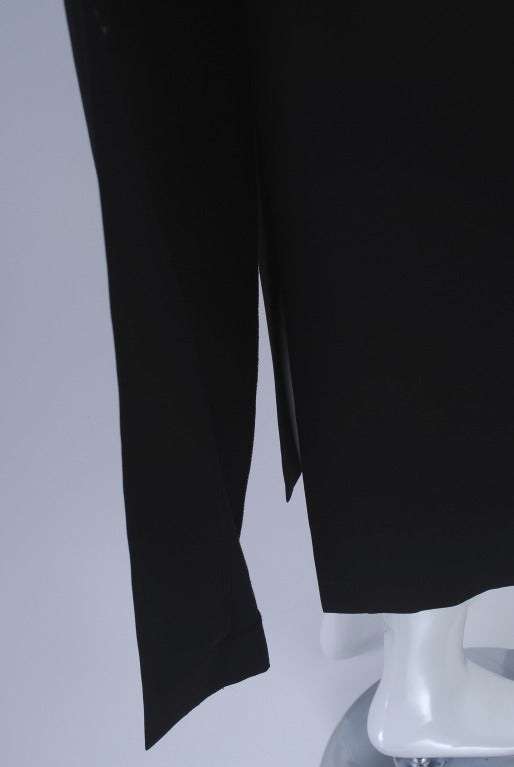 Premonville et Dewavrin Black Coat with Panel Skirt For Sale 2