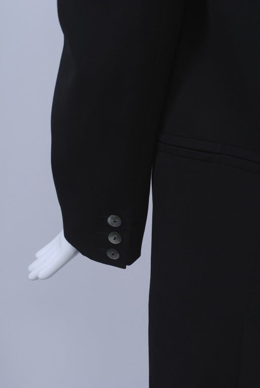 Premonville et Dewavrin Black Coat with Panel Skirt For Sale 4