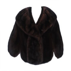 Retro Mahogany Mink Capelet