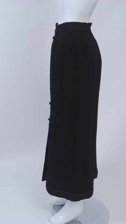 Chanel Long Black Chenille Skirt In Excellent Condition In Alford, MA