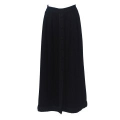 Chanel Long Black Chenille Skirt 9