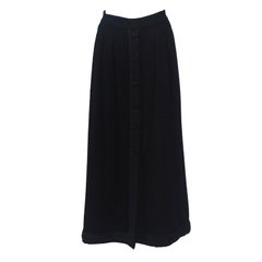 Chanel Long Black Chenille Skirt