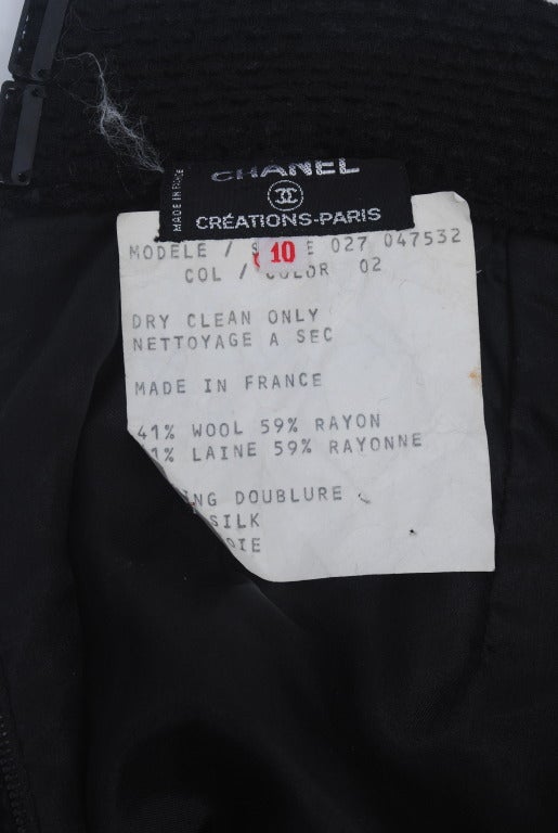 Chanel Long Black Chenille Skirt 2