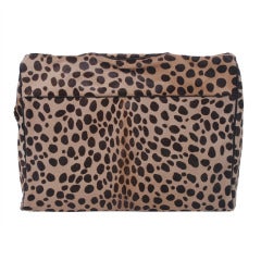 Vintage Moschino Leopard Spotted Pony Tote