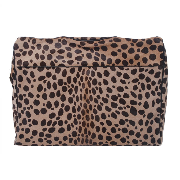 Moschino Leopard Spotted Pony Tote