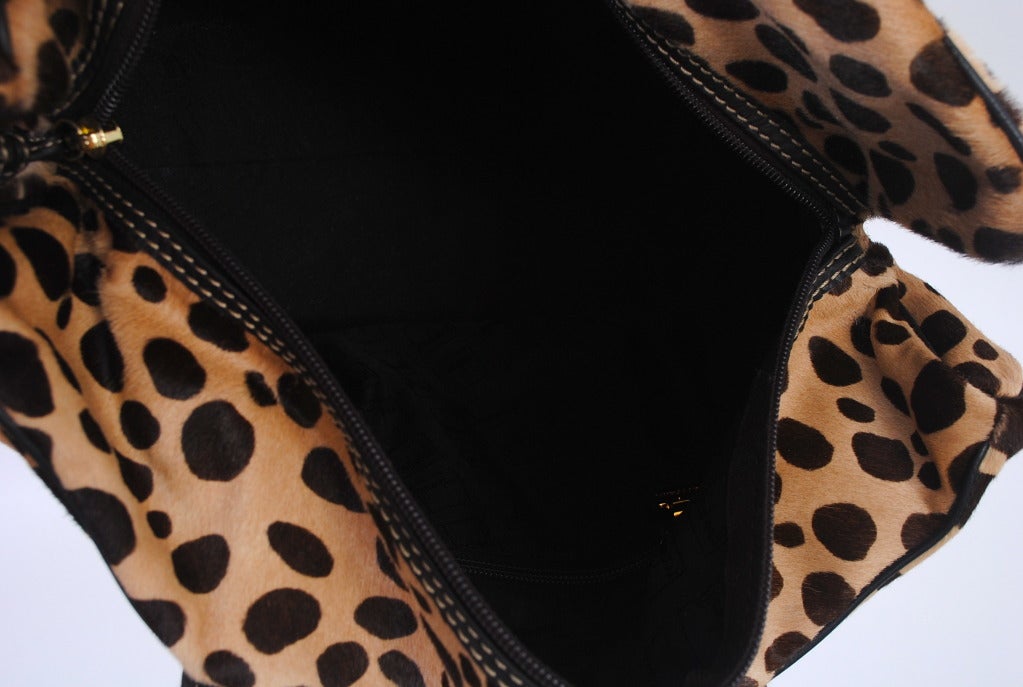 Moschino Leopard Spotted Pony Tote 2