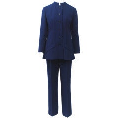 1970 Diorling by Christian Dior Navy Pant Suit