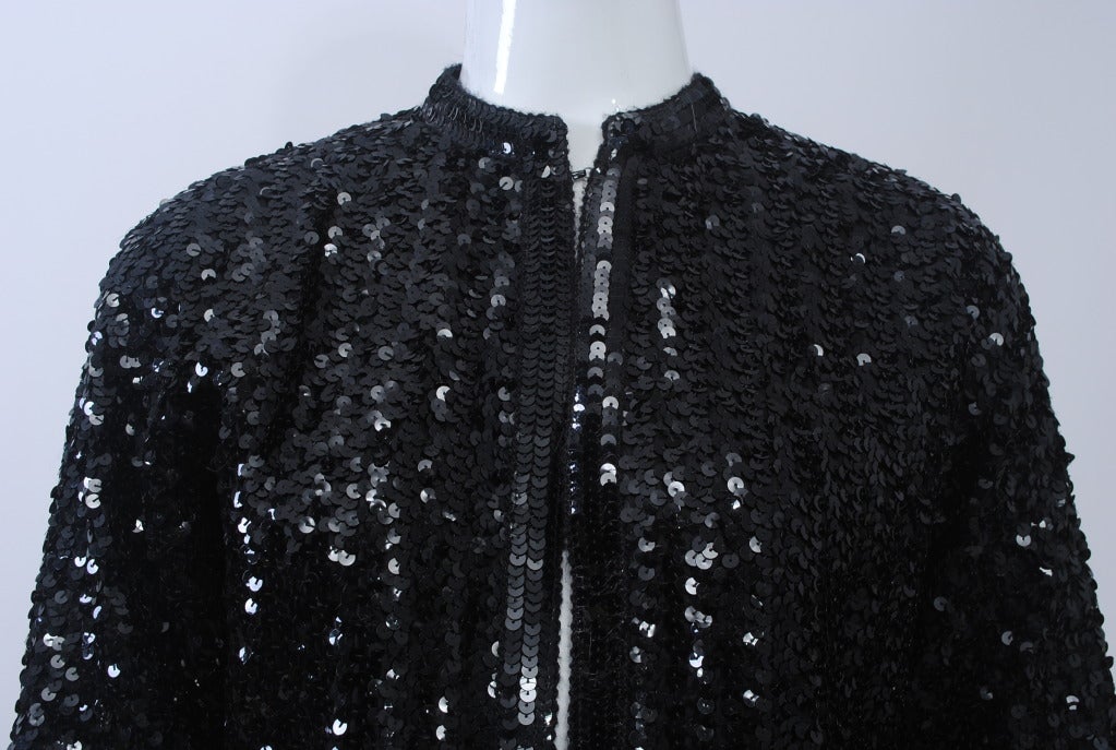 Giorgio Sant'Angelo Black Sequined Jacket For Sale at 1stDibs | black ...