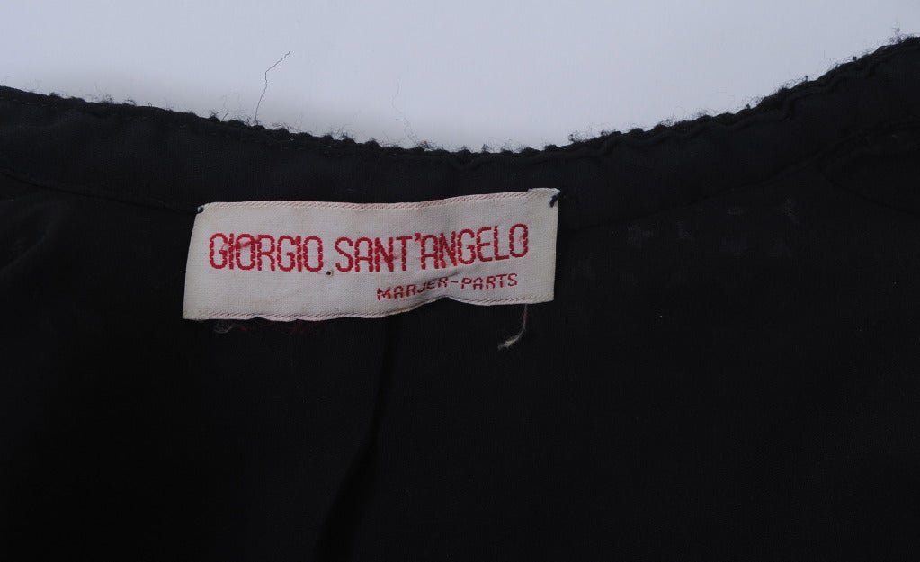 Giorgio Sant'Angelo - Veste noire à paillettes en vente 3