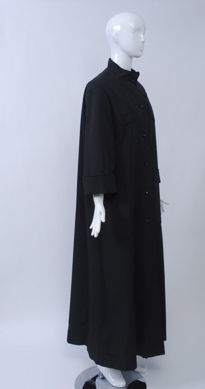 Black Faille Evening Coat