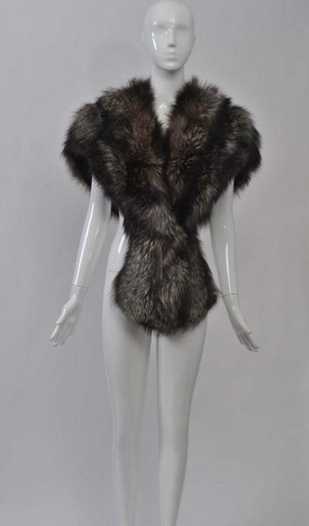 Silver Fox 1940s Stole