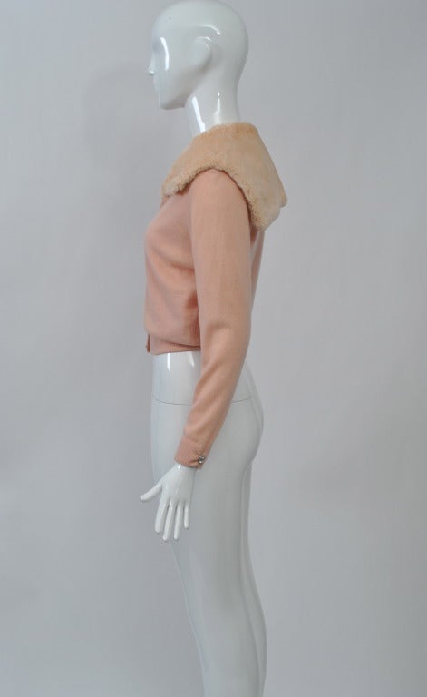 pale pink cashmere sweater