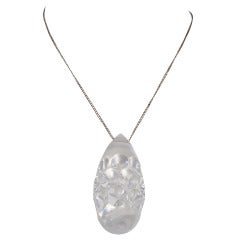 1960s Large Lucite Pendant