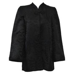 Vintage Asian Black Silk Jacket