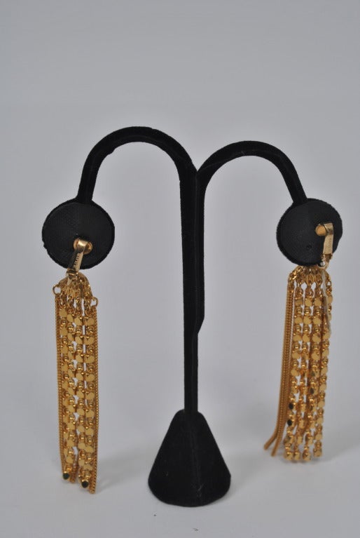 Napier gold chain and rhinestone earrings 1