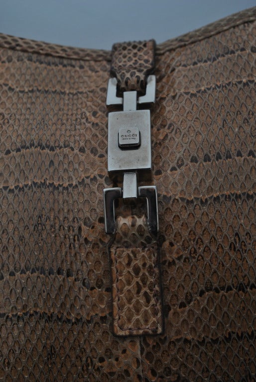 Gucci Small Snakeskin Bag In Excellent Condition In Alford, MA