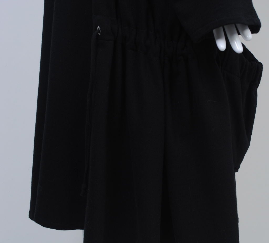 BODY MAP BLACK COTTON KNIT 1980S COAT 4