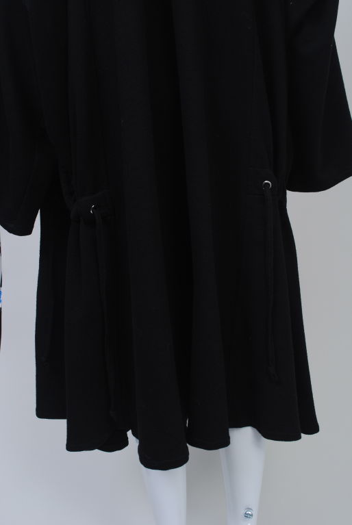 BODY MAP BLACK COTTON KNIT 1980S COAT 5