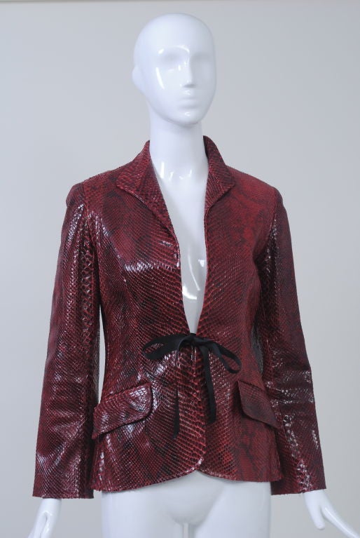 Wine Snakeskin Blazer For Sale at 1stDibs | mens snakeskin blazer ...