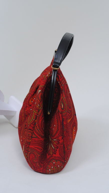 Women's MORRIS MOSKOWITZ RED PAISLEY HANDBAG