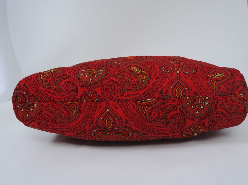 MORRIS MOSKOWITZ RED PAISLEY HANDBAG 1