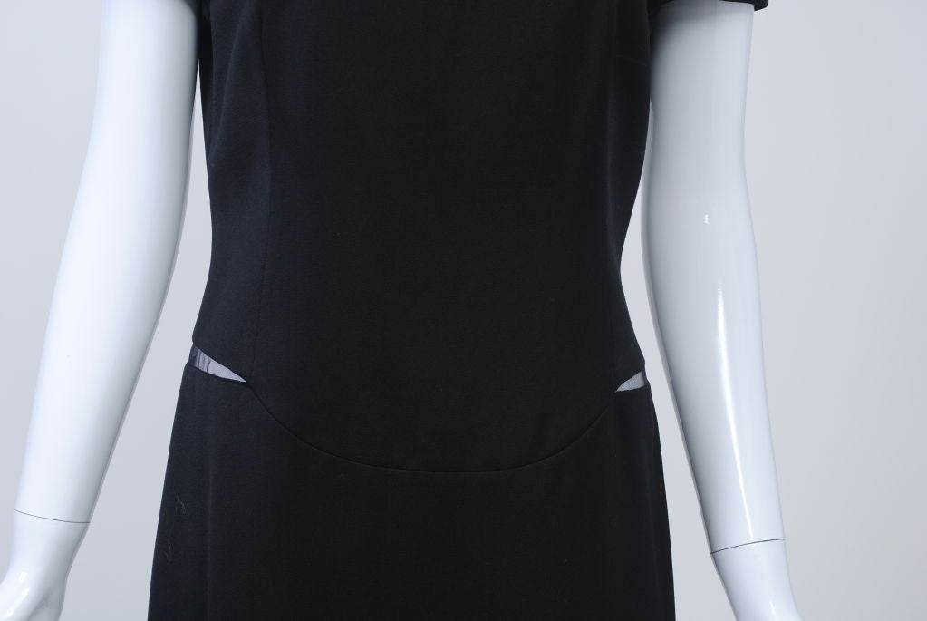 Women's Versace Black Dress with Illusion Detail For Sale