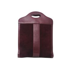 Retro GUCCI BURGUNDY SUEDE AND LEATHER TOTE