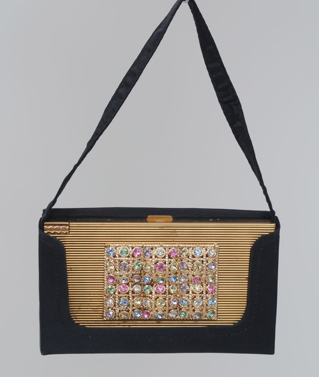 JEWELED COMPACT PURSE IN CARRY BAG