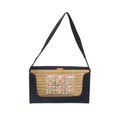 Retro JEWELED COMPACT PURSE IN CARRY BAG